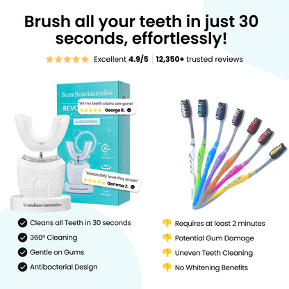 Wireless induction charging lazy fully automatic U-shaped electric toothbrush for adults and men, sonic teeth whitening toothbrush